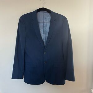 Topman Skinny Fit Navy Blazer